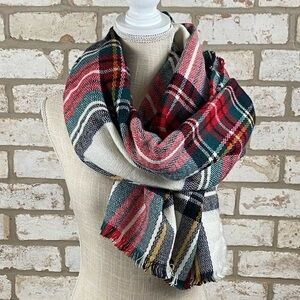 Plaid Blanket Scarf/Wrap
